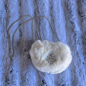 NWT The Children’s Place Winter White Faux Fur Purse Crossbody